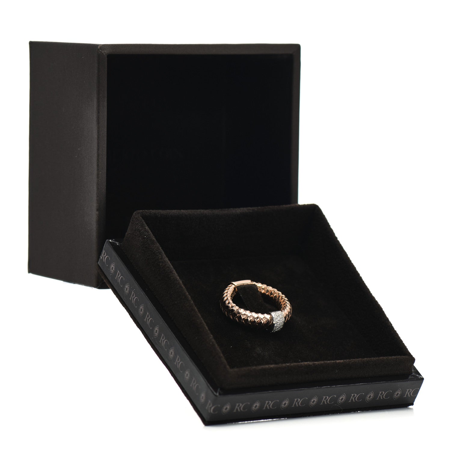 Roberto Coin 18K Rose White Gold Diamond Primavera Ring 53 6.5 5 of 5