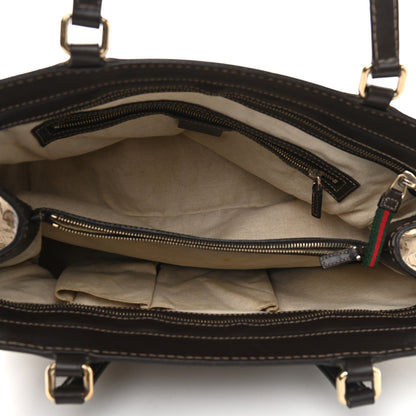Gucci Monogram Web Medium Mayfair Tote Dark Brown 5 of 9