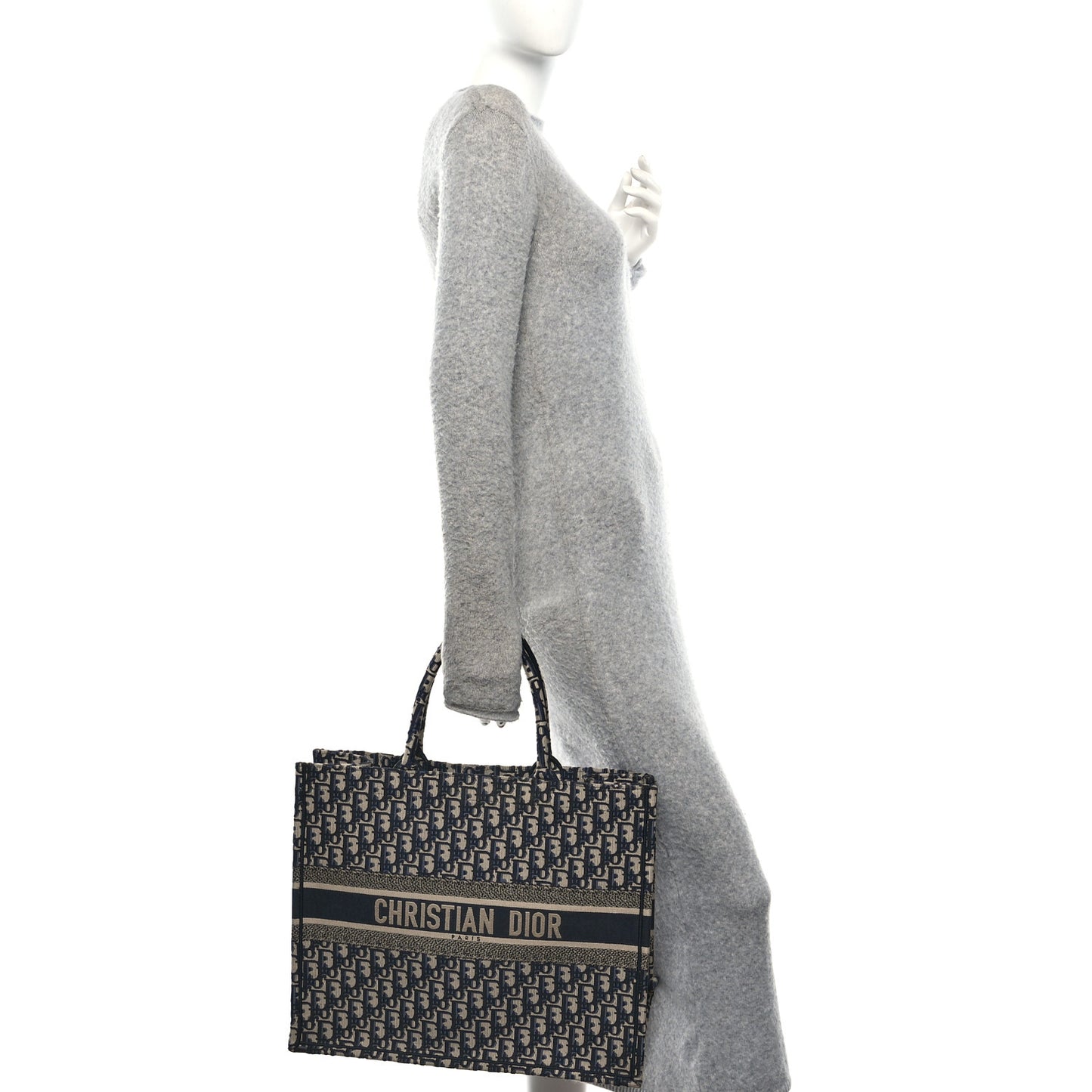 Oblique Large Book Tote Blue Multicolor