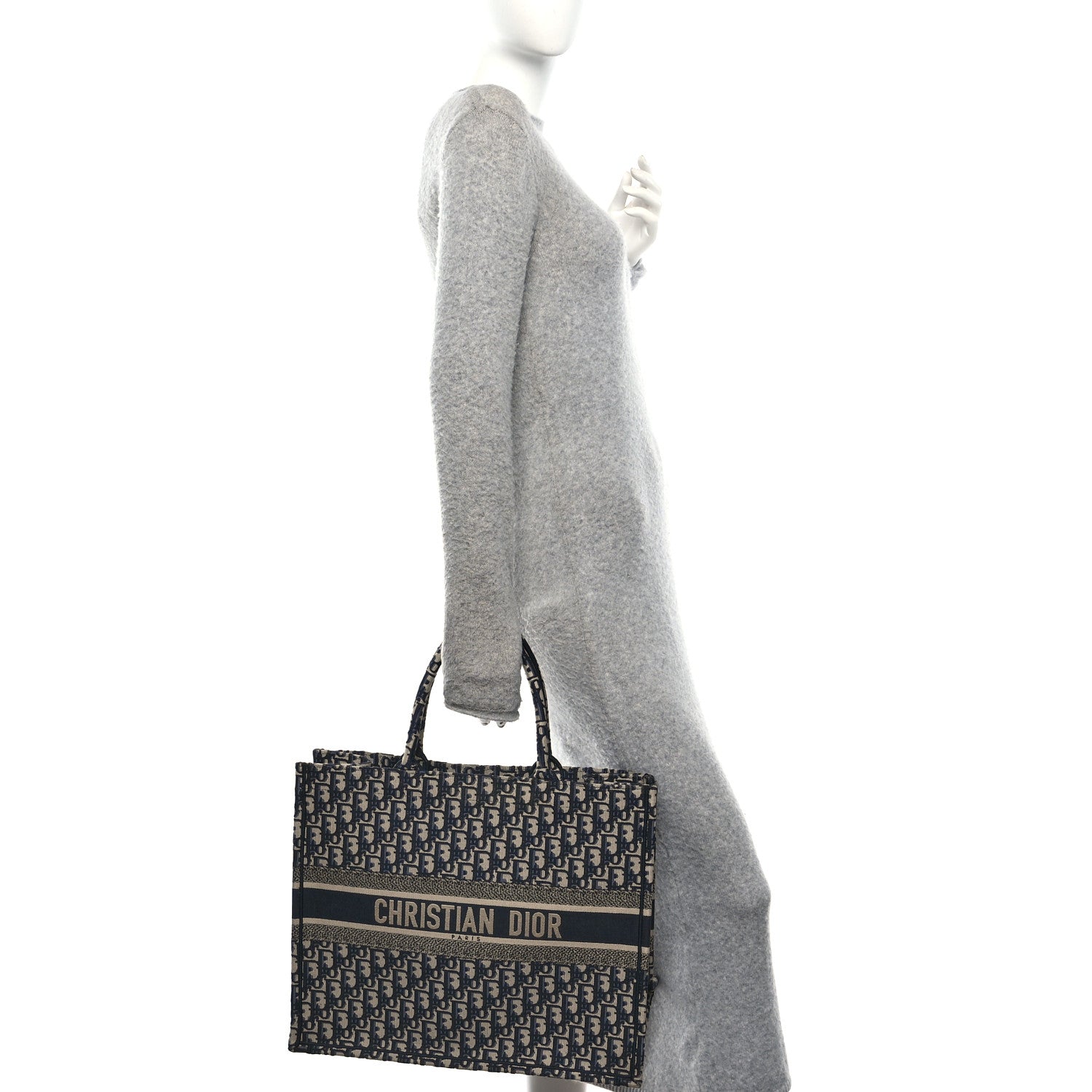 Christian Dior Oblique Large Book Tote Blue Multicolor 2 of 11