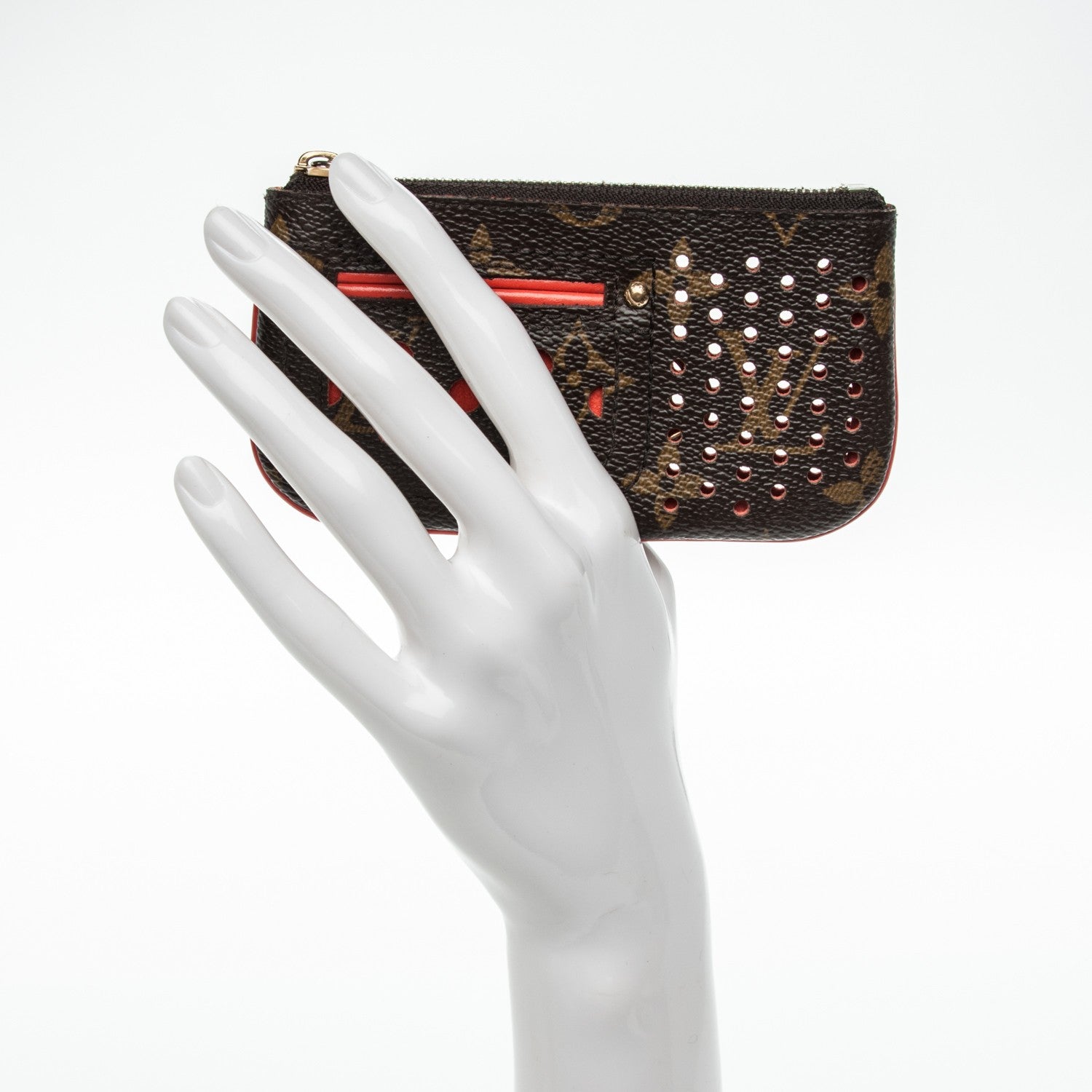 Louis Vuitton Monogram Perforated Key Pouch Orange 2 of 7