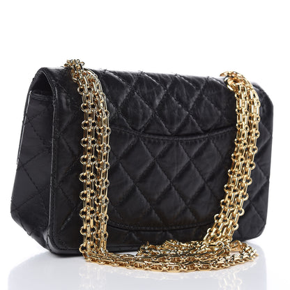 Chanel Aged Calfskin Quilted 2.55 Reissue Mini Flap Black 2 of 10