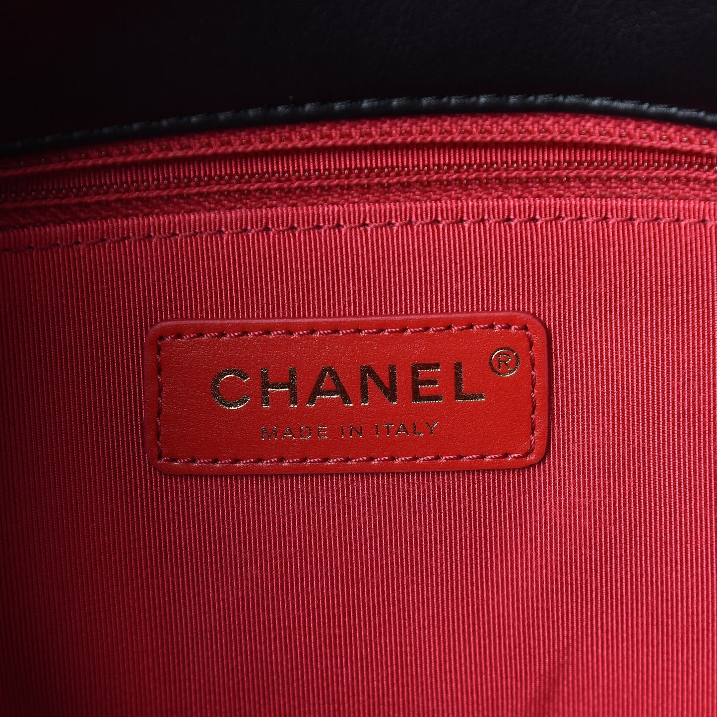 Calfskin Quilted Enchained Flap Black