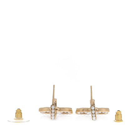 Chanel Pearl CC Hoop Drop Earring Gold 3 of 5
