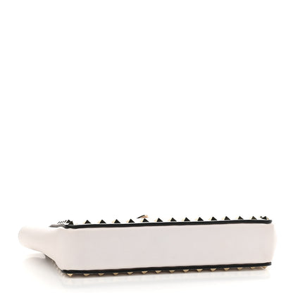Valentino Garavani Vitello Rockstud Chain Clutch White 4 of 9