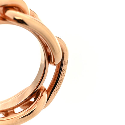 Hermes Plated Brass Regate Scarf Ring Plaque Or Rose 4 of 4