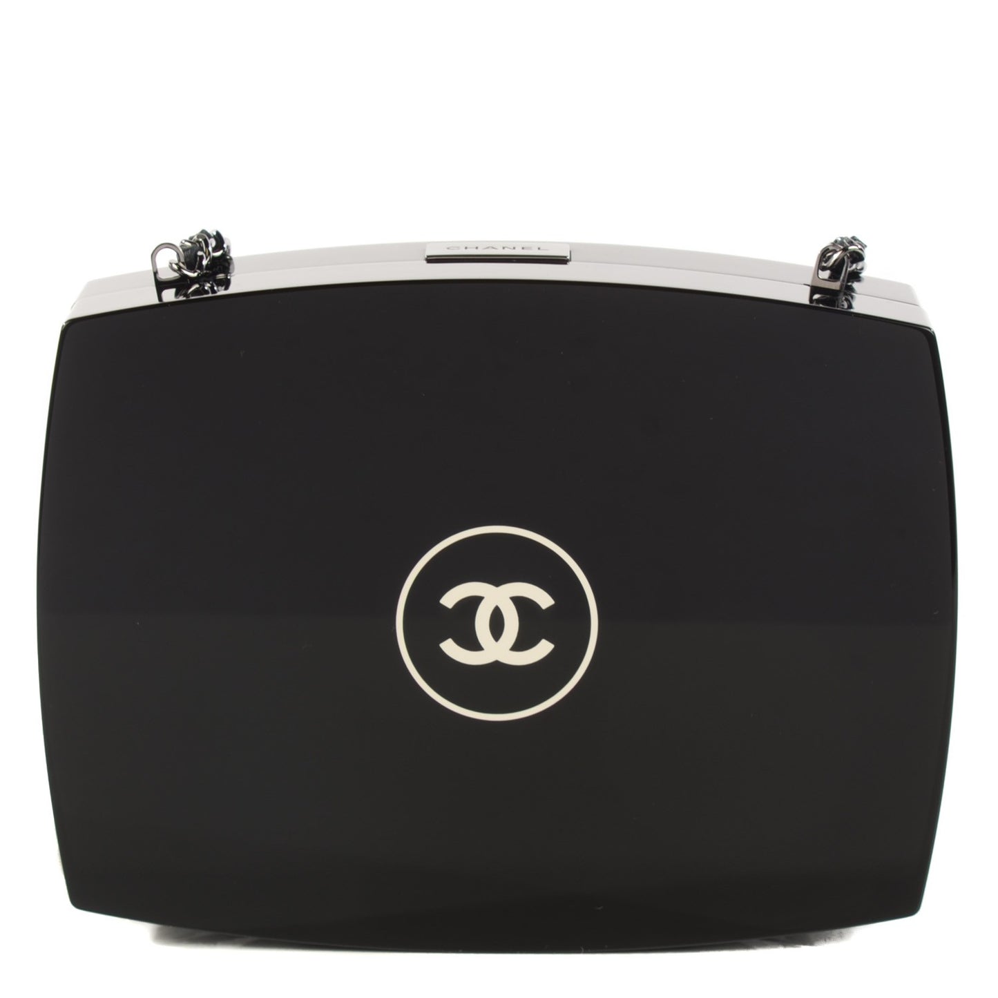 Plexiglass Compact Box Clutch Black
