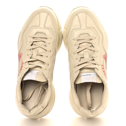 Gucci Calfskin Mens Gucci Disk Rhyton Sneaker 8 Ivory Red 2 of 12
