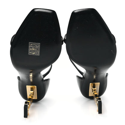 Saint Laurent Patent Calfskin Opyum 85 Sandals 38.5 Black 6 of 10
