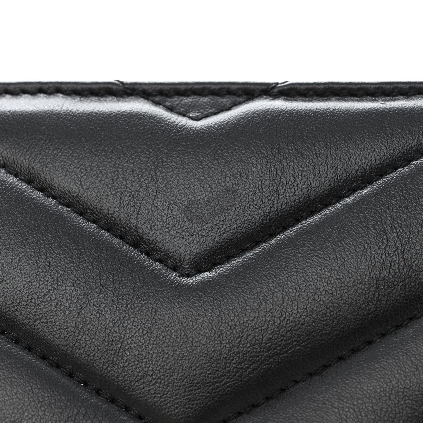 Calfskin Y Quilted Monogram Monochrome Medium Loulou Chain Satchel Black