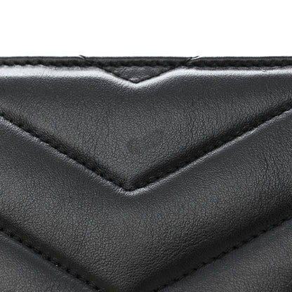 Saint Laurent Calfskin Y Quilted Monogram Monochrome Medium Loulou Chain Satchel Black 11 of 15