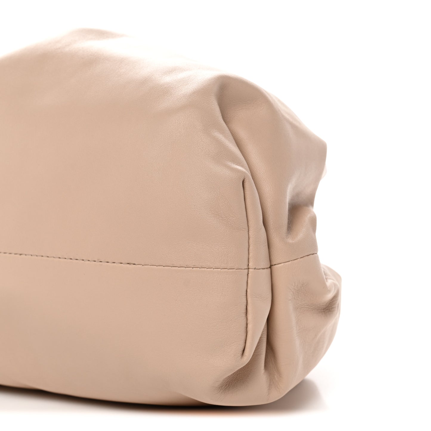 Smooth Butter Calf The Pouch Oversized Clutch Nude