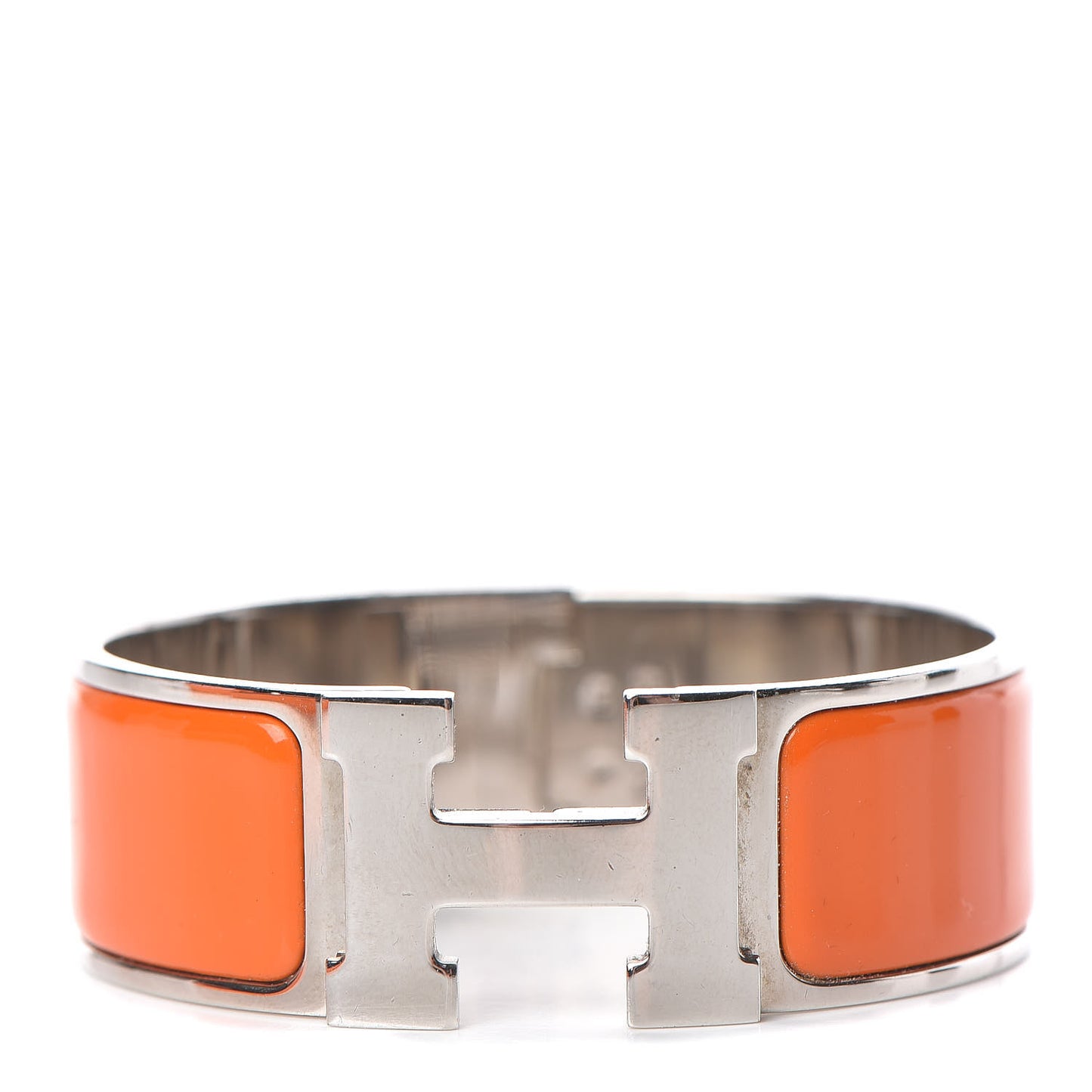 Enamel Wide Clic Clac H Bracelet PM Orange