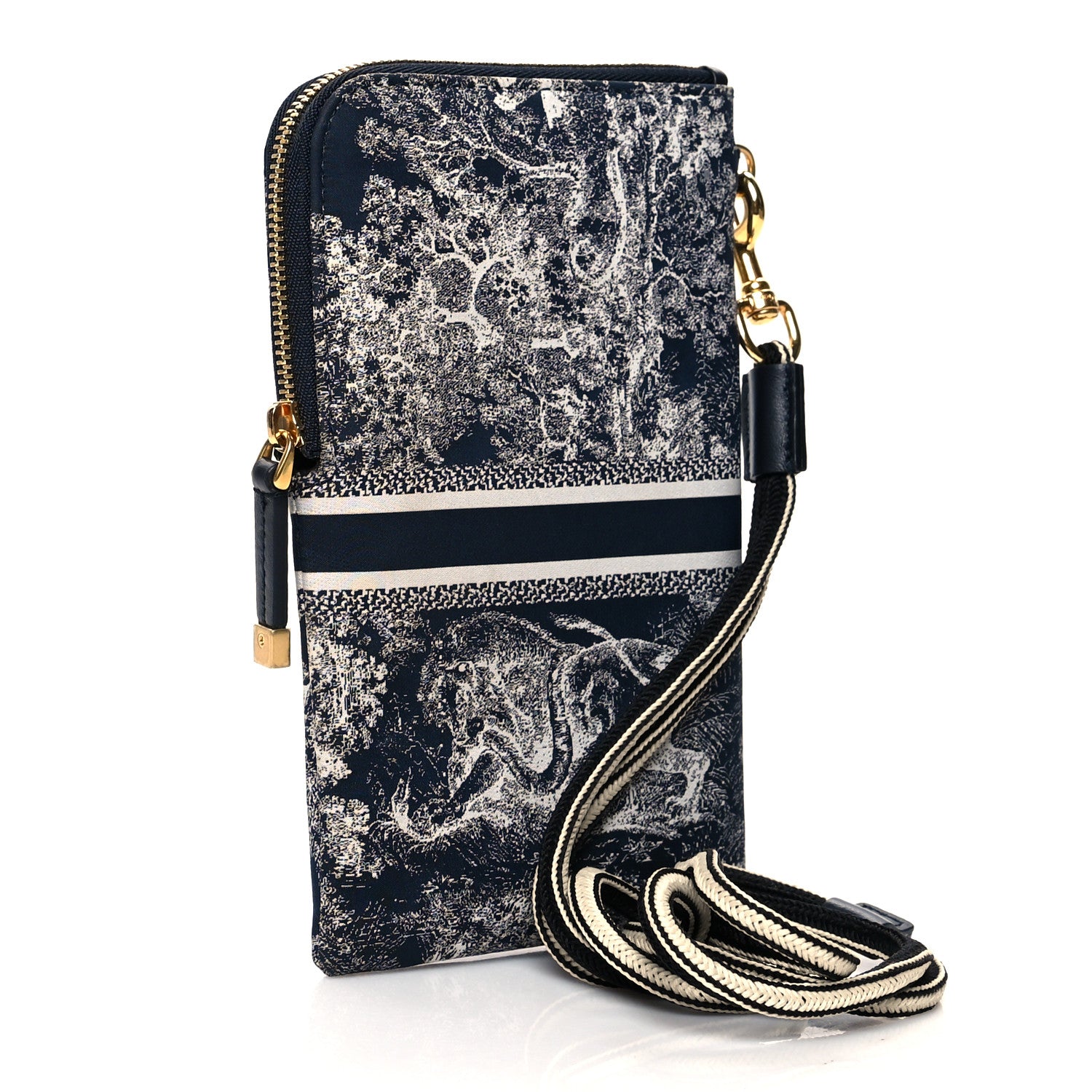 Christian Dior Technical Fabric Embroidered Toile De Jouy DiorTravel Multifunction Pouch Blue 4 of 11