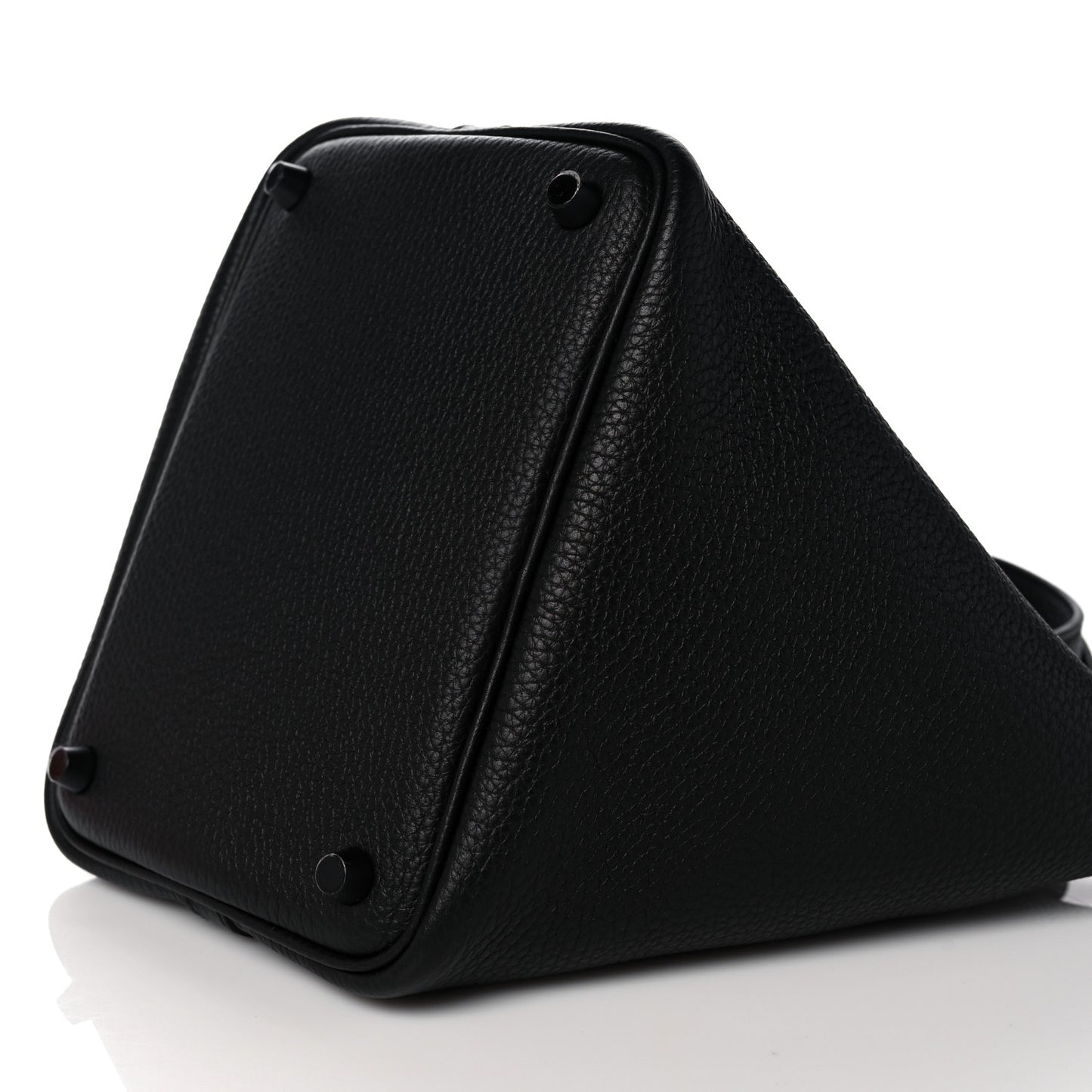 Taurillon Clemence Monochrome Picotin Lock 18 PM Black