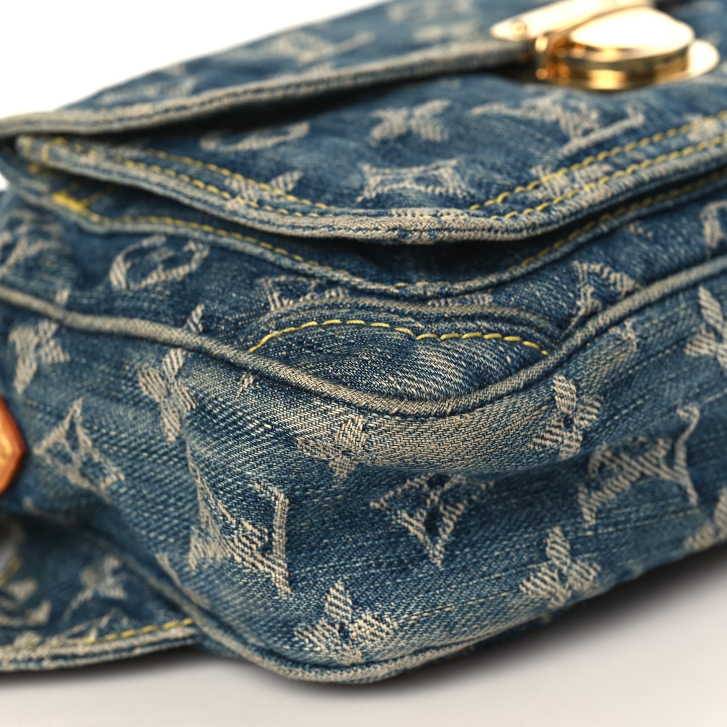 Monogram Denim Bum Bag Blue