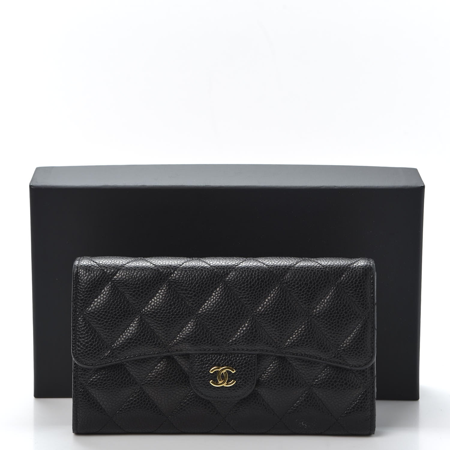 Chanel Caviar Quilted Large Flap Wallet Black 10 of 10