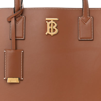 Burberry Calfskin Monogram Motif TB Medium Soft Tote Brown 8 of 11