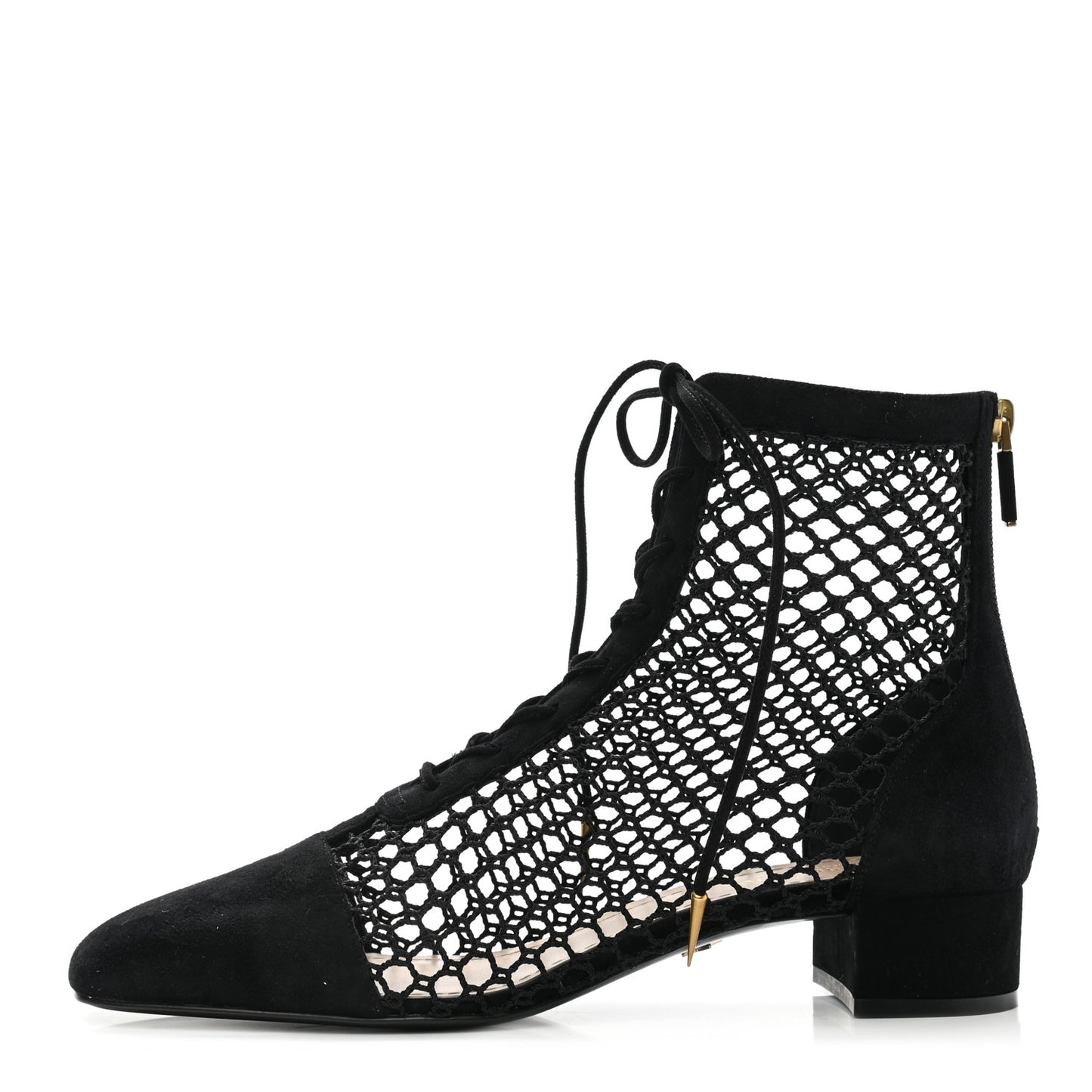 Suede Resille Naughtily-D 30mm Ankle Boots 40 Black