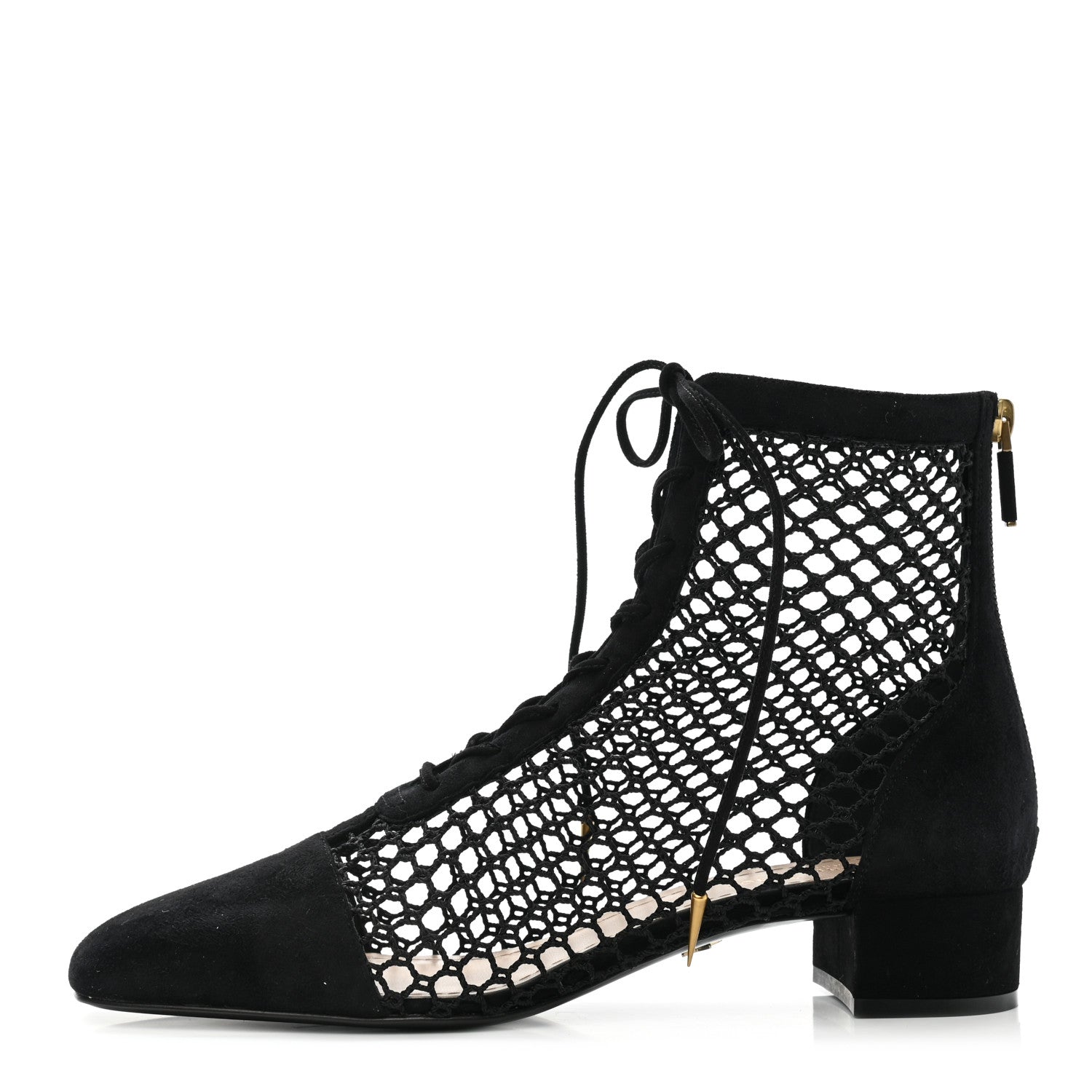 Christian Dior Suede Resille Naughtily-D 30mm Ankle Boots 40 Black 1 of 10