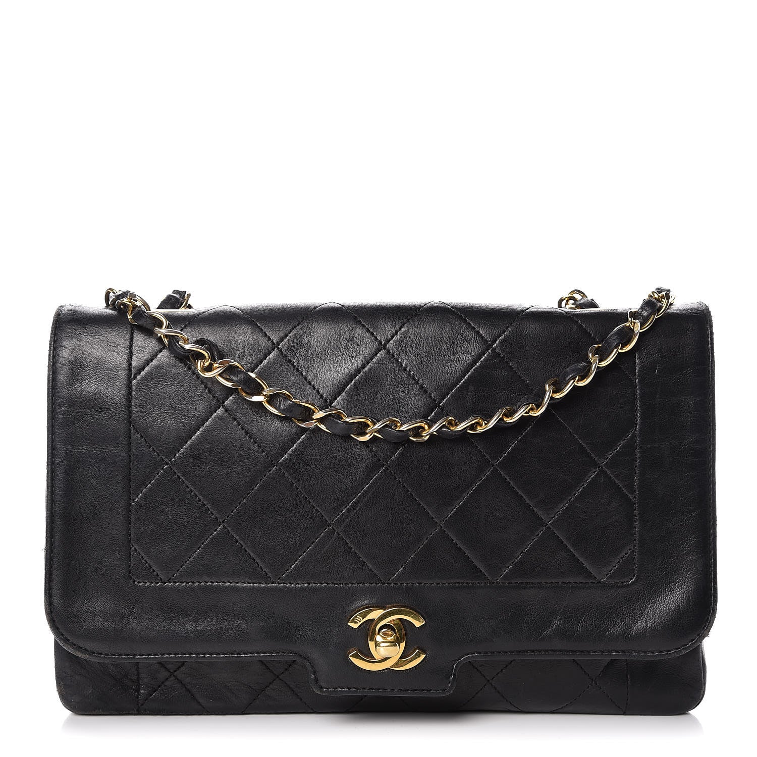 Chanel Lambskin Quilted Medium Single Flap Black 1 of 20