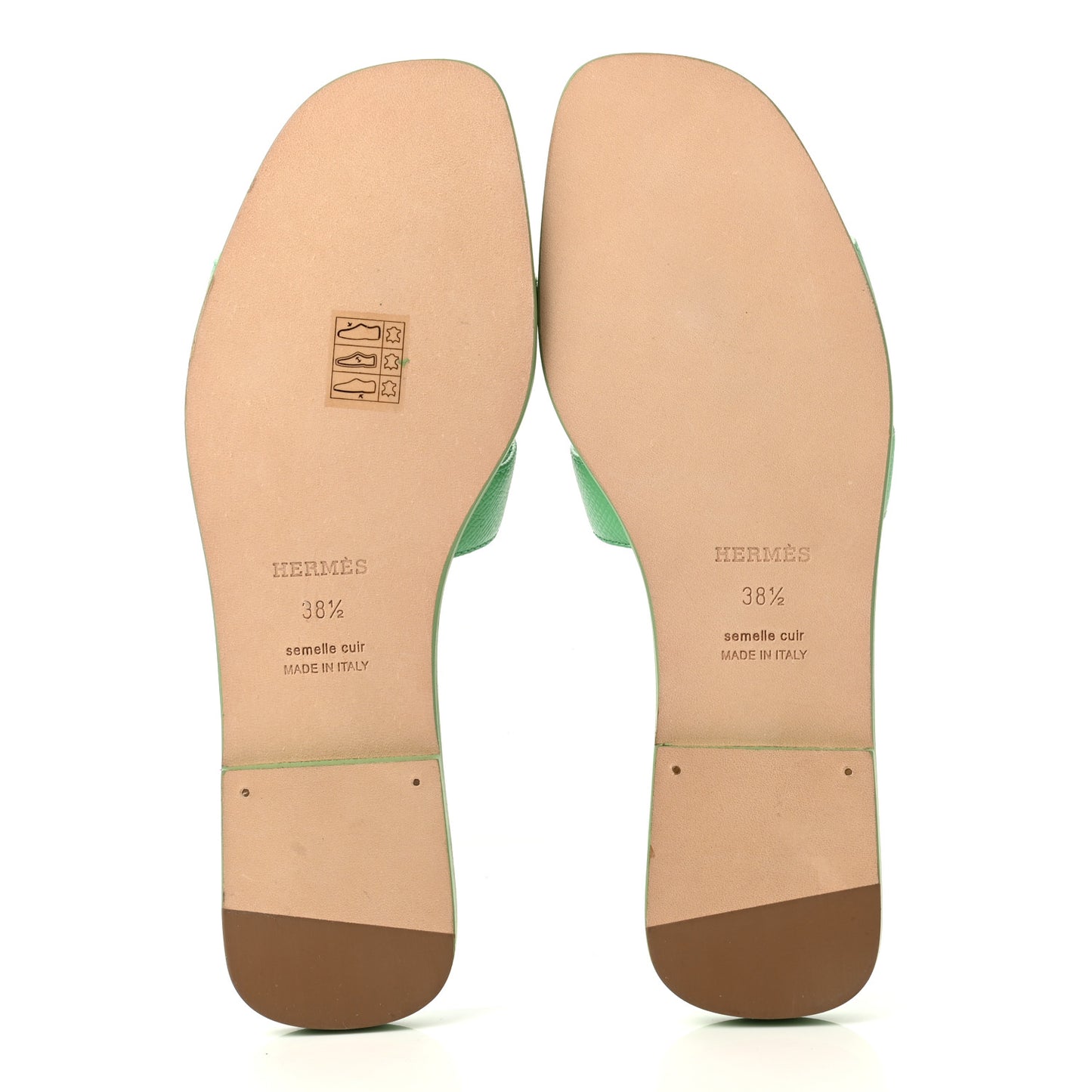 Epsom Oran Sandals 38.5 Vert Pomme