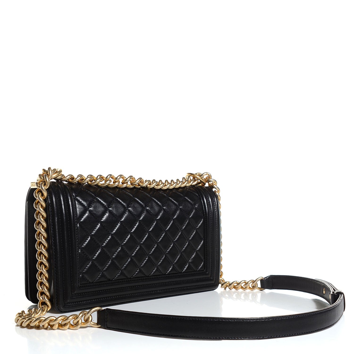 Chanel Lambskin Quilted Medium Boy Flap Black 3 of 7