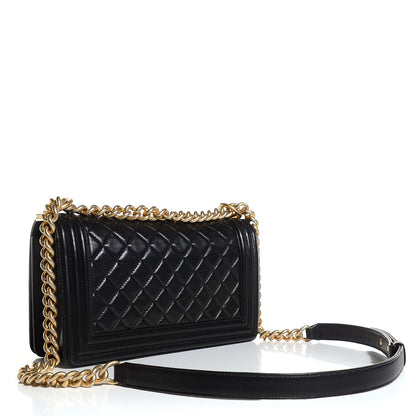 Chanel Lambskin Quilted Medium Boy Flap Black 3 of 7