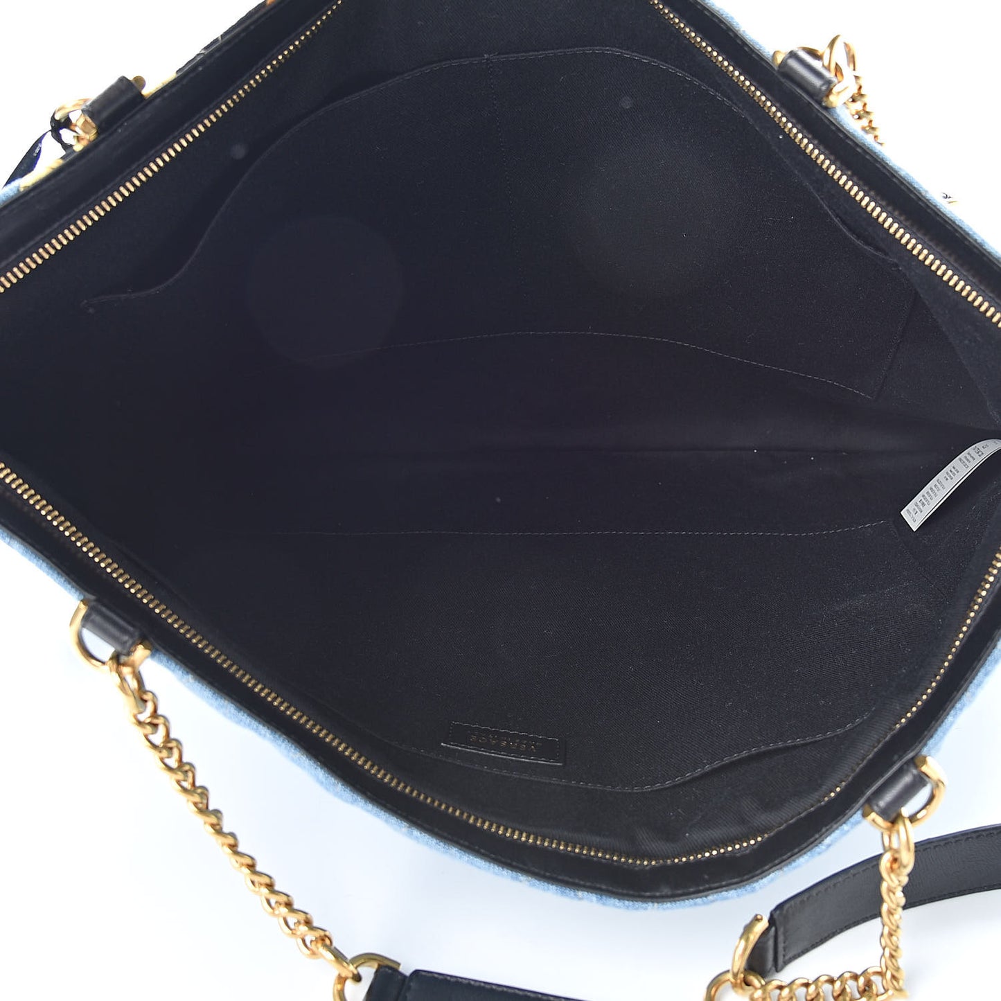 Denim Printed Barocco Shopping Tote Dusk Blue Multicolor