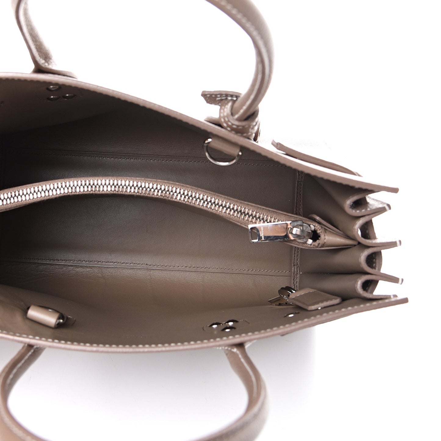 Grained Calfskin Baby Sac De Jour Taupe