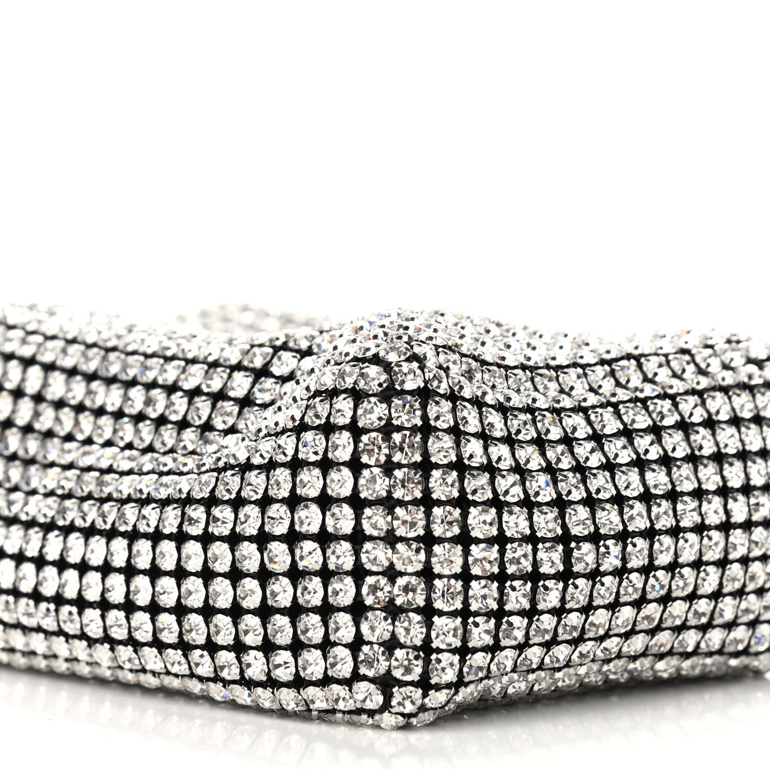 Alexander Wang Mesh Crystal Rhinestone Mini Heiress Pouch Black Silver 8 of 8