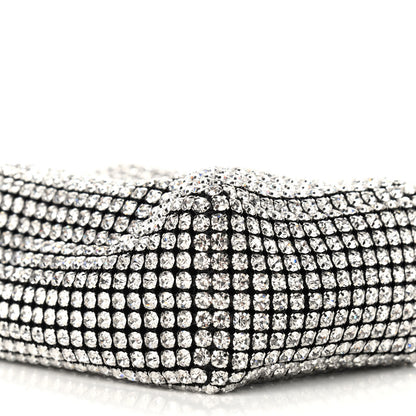 Alexander Wang Mesh Crystal Rhinestone Mini Heiress Pouch Black Silver 8 of 8