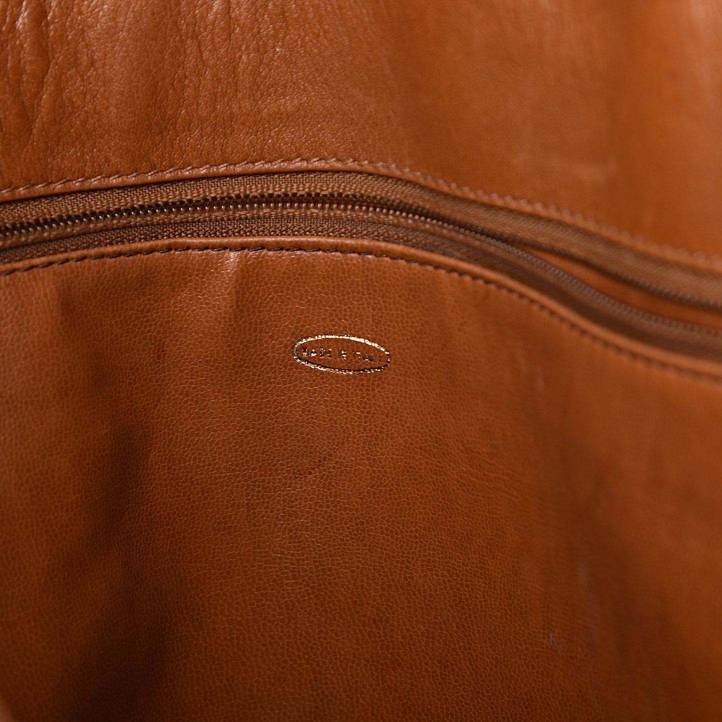 Lambskin Diamond Embossed Shopping Tote Brown