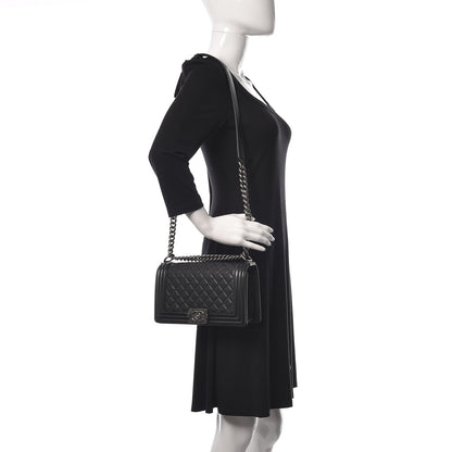 Chanel Caviar Quilted Medium Boy Flap Black 2 of 13