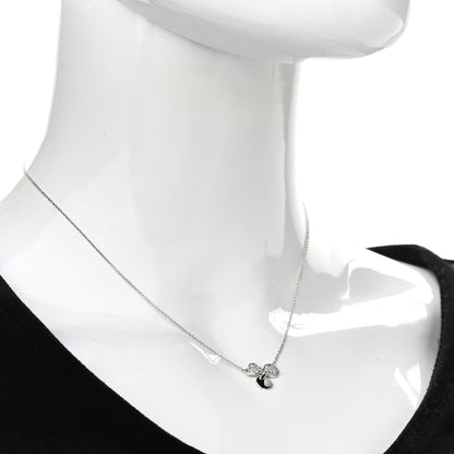 Tiffany Platinum Diamond .17ctw Small Paper Flowers Pendant Necklace 2 of 5