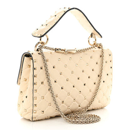 Valentino Garavani Nappa Medium Rockstud Spike Shoulder Bag Light Ivory 3 of 11