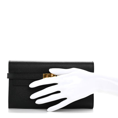 Hermes Epsom Kelly Longue Wallet Black 2 of 11
