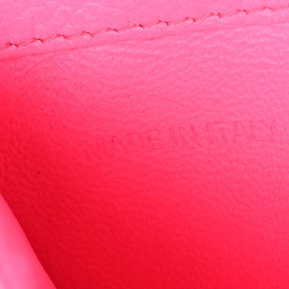 Balenciaga Grained Calfskin Logo Large Cash Long Coin Card Holder Acid Pink Black 8 of 9