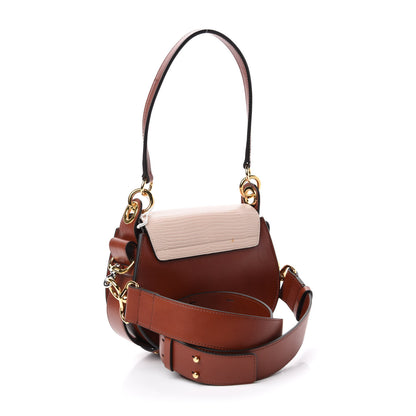 Chloe Calfskin Crocodile Embossed Small Tess Bag Pink Red 3 of 12