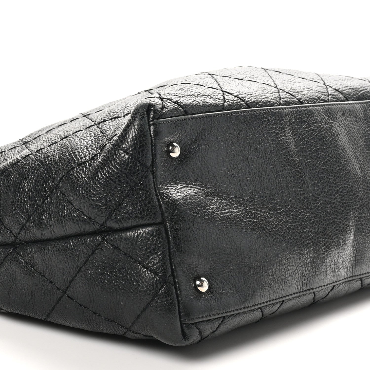 Chanel Glazed Calfskin Large On The Road Tote Black 9 of 10