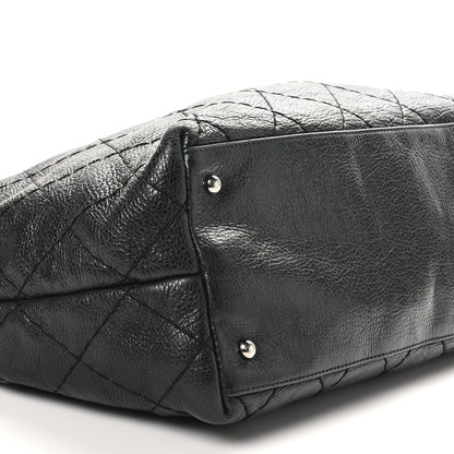 Chanel Glazed Calfskin Large On The Road Tote Black 9 of 10