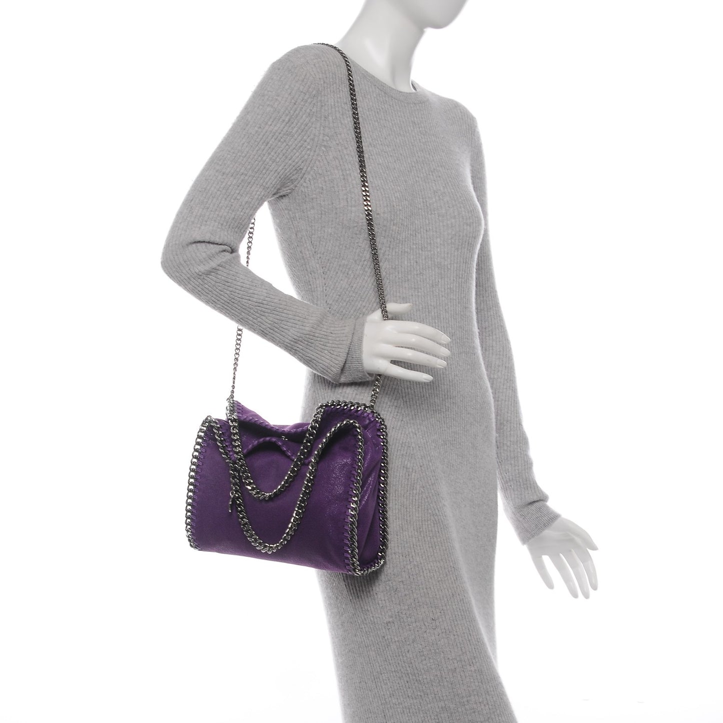 Shaggy Deer Mini Falabella Tote Bright Purple