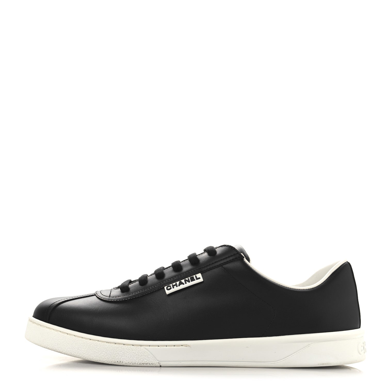 Chanel Calfskin CC Mens Sneakers 44 Black 1 of 9