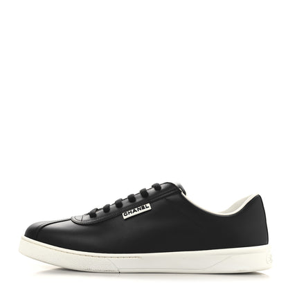 Chanel Calfskin CC Mens Sneakers 44 Black 1 of 9
