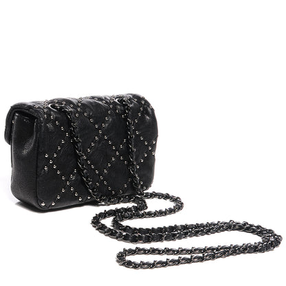 Chanel Lambskin Studded Metal Beauty Mini Flap Black 3 of 9