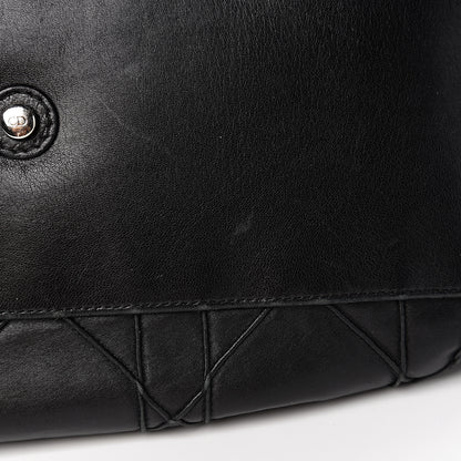 Christian Dior Lambskin Cannage Drawstring Bag Black 9 of 11