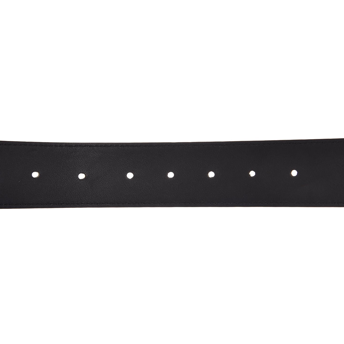 Moon Calfskin Pearl Double G 40mm Belt 85 34 Black Cream