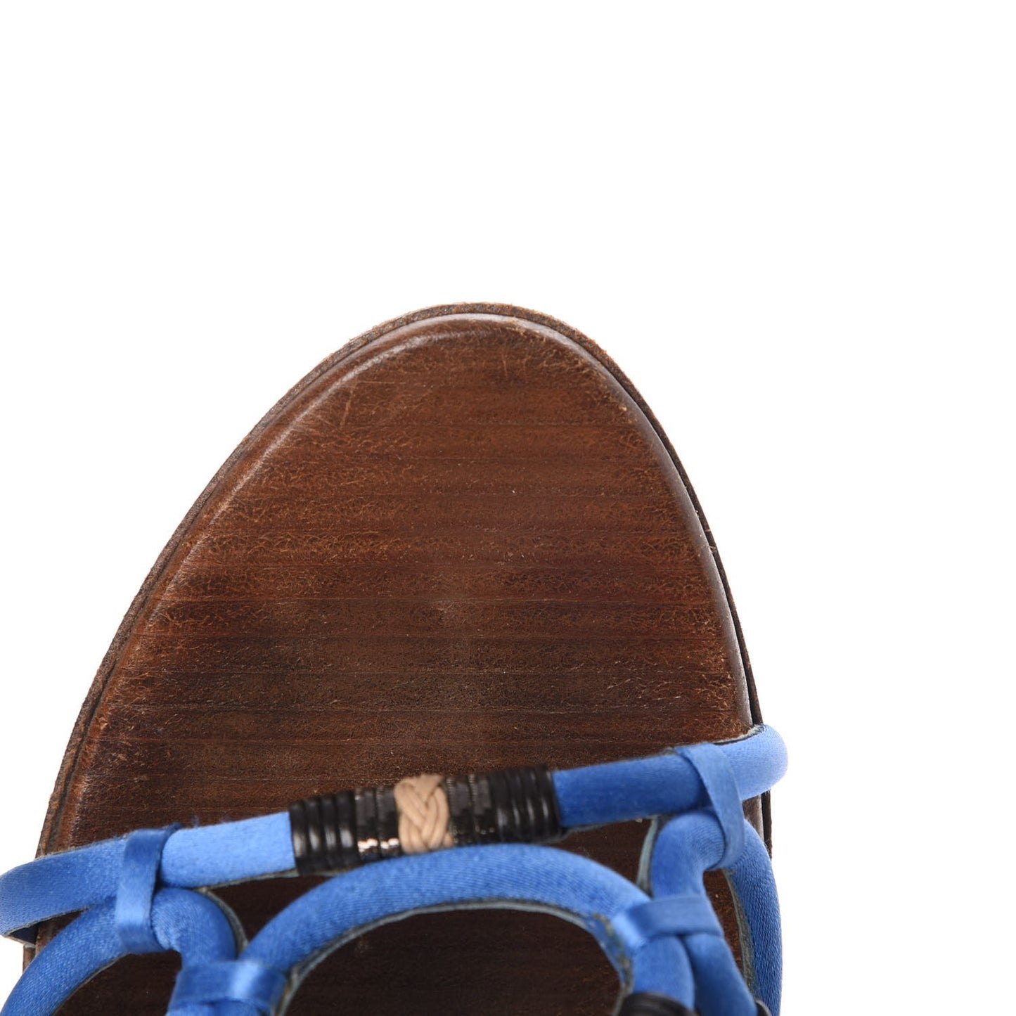 Satin Rope Strappy Sandals 38.5 Ocean