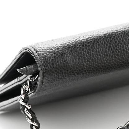Chanel Caviar Timeless CC Wallet On Chain WOC Black 15 of 20