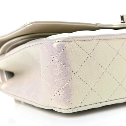Chanel Iridescent Lambskin Quilted Medium Double Flap Ivory 8 of 12